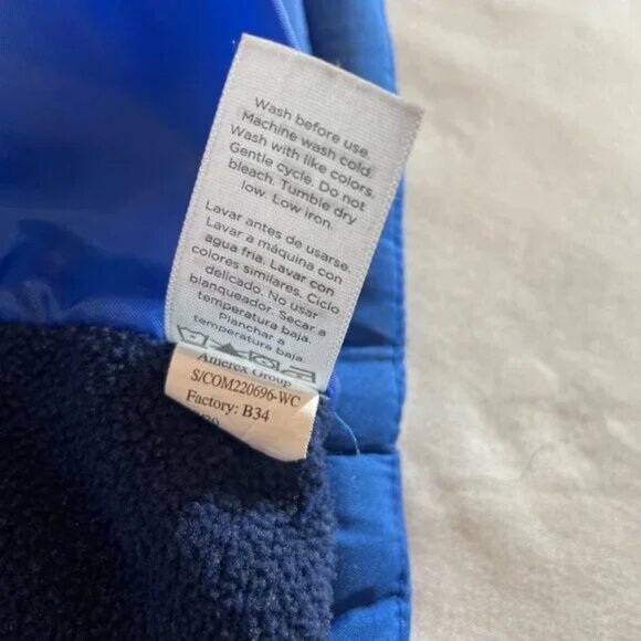 Carter's Boys Size 2T Puffer Jacket Hooded Fleece Lined Blue Gray - Picture 7 of 7